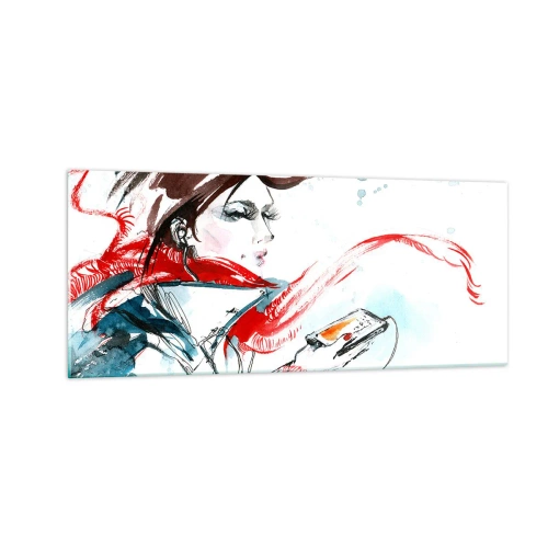 Obraz na szkle - Coś we mnie gra - 100x40 cm
