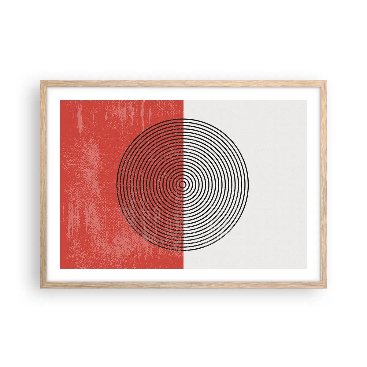 Plakat w ramie jasny dąb - W samo sedno - 70x50 cm