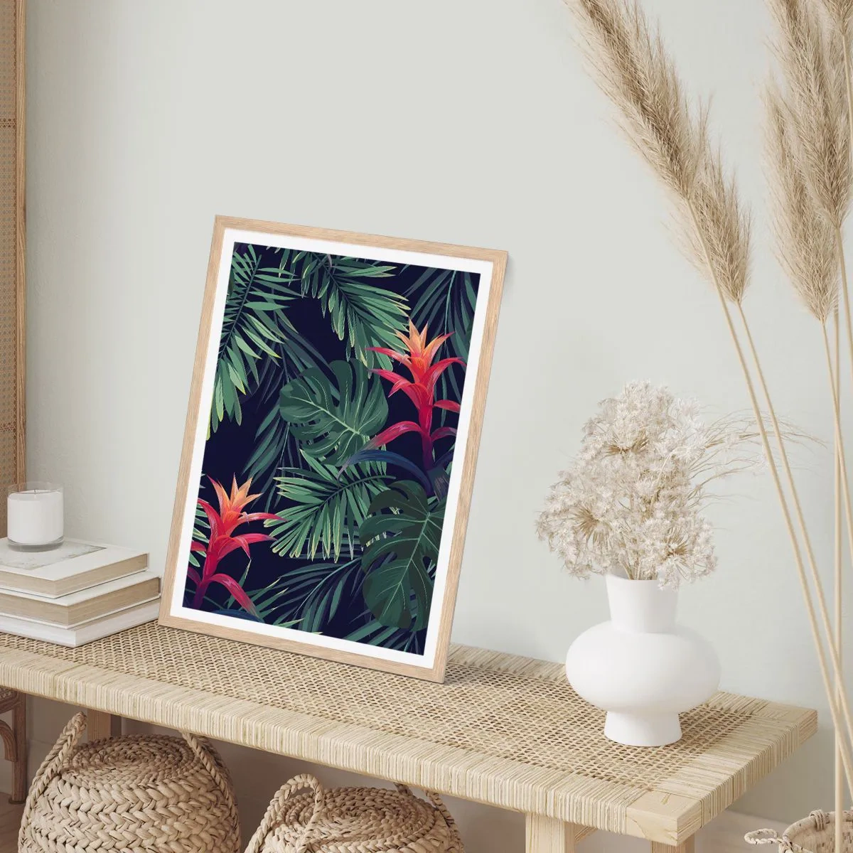 Plakat w ramie jasny dąb - Zapłonąć w zieleni - 70x100 cm