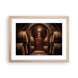 Plakat w ramie jasny dąb - Klimatyczna piwnica - 40x30 cm