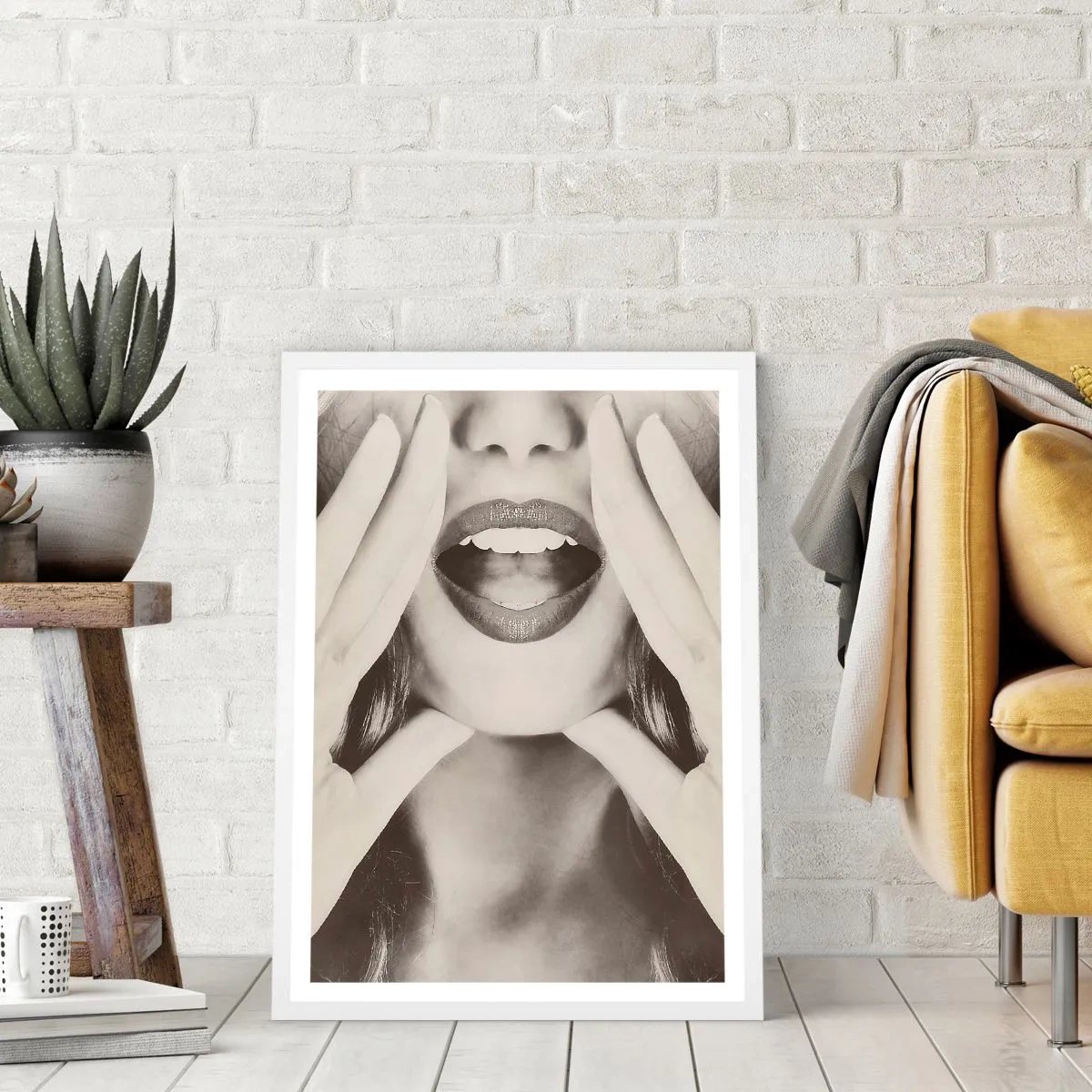 Plakat w białej ramie - Już idę! - 40x50 cm