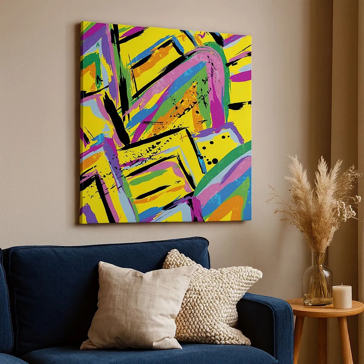 Obraz na płótnie - Aż krzyczy z radości - 30x30 cm