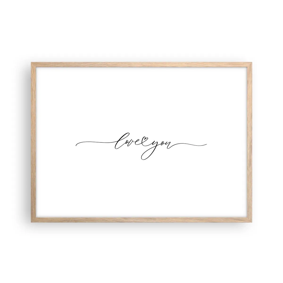 Plakat w ramie jasny dąb - Czarno na białym - 70x50 cm