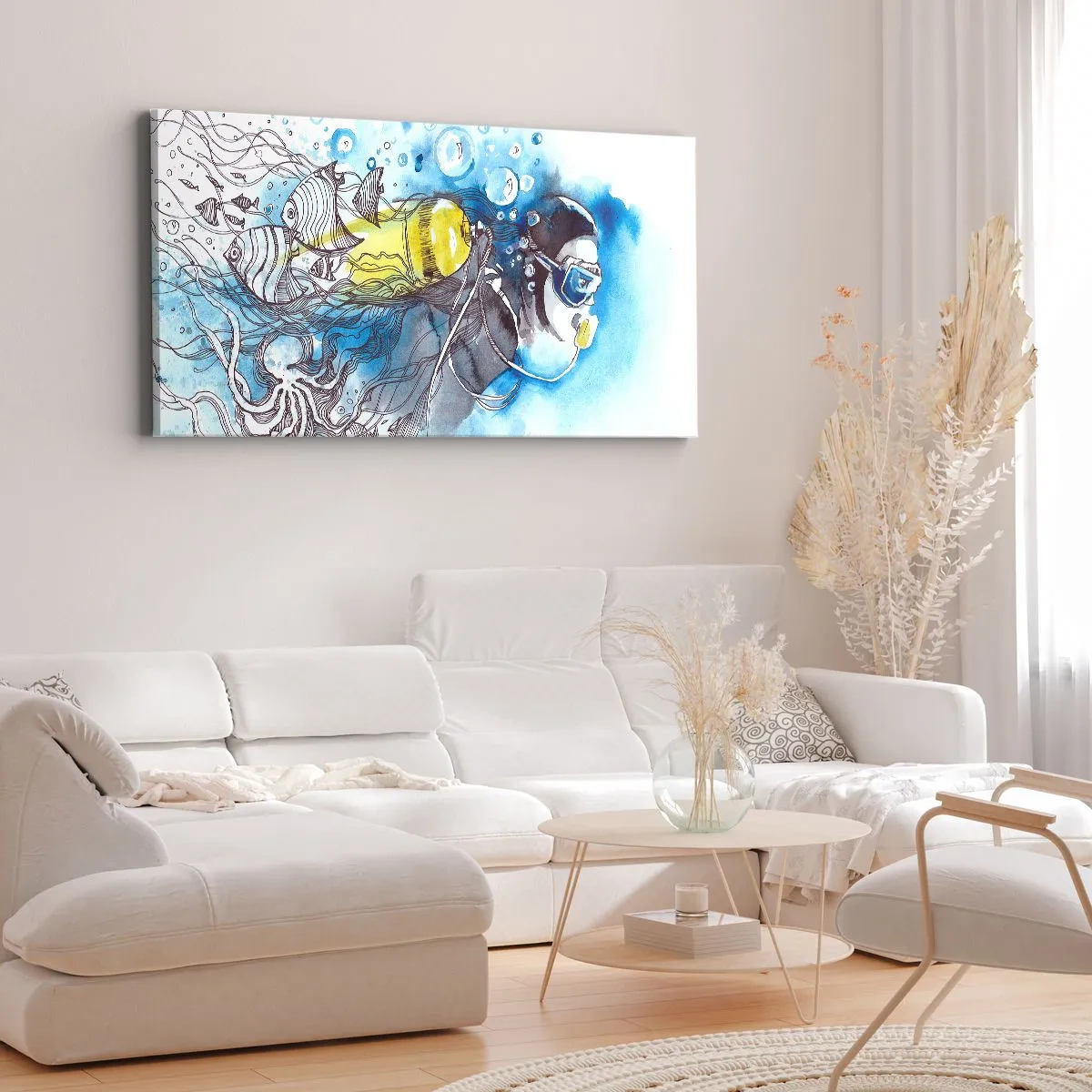Obraz na płótnie - Wielki błękit - 100x40 cm