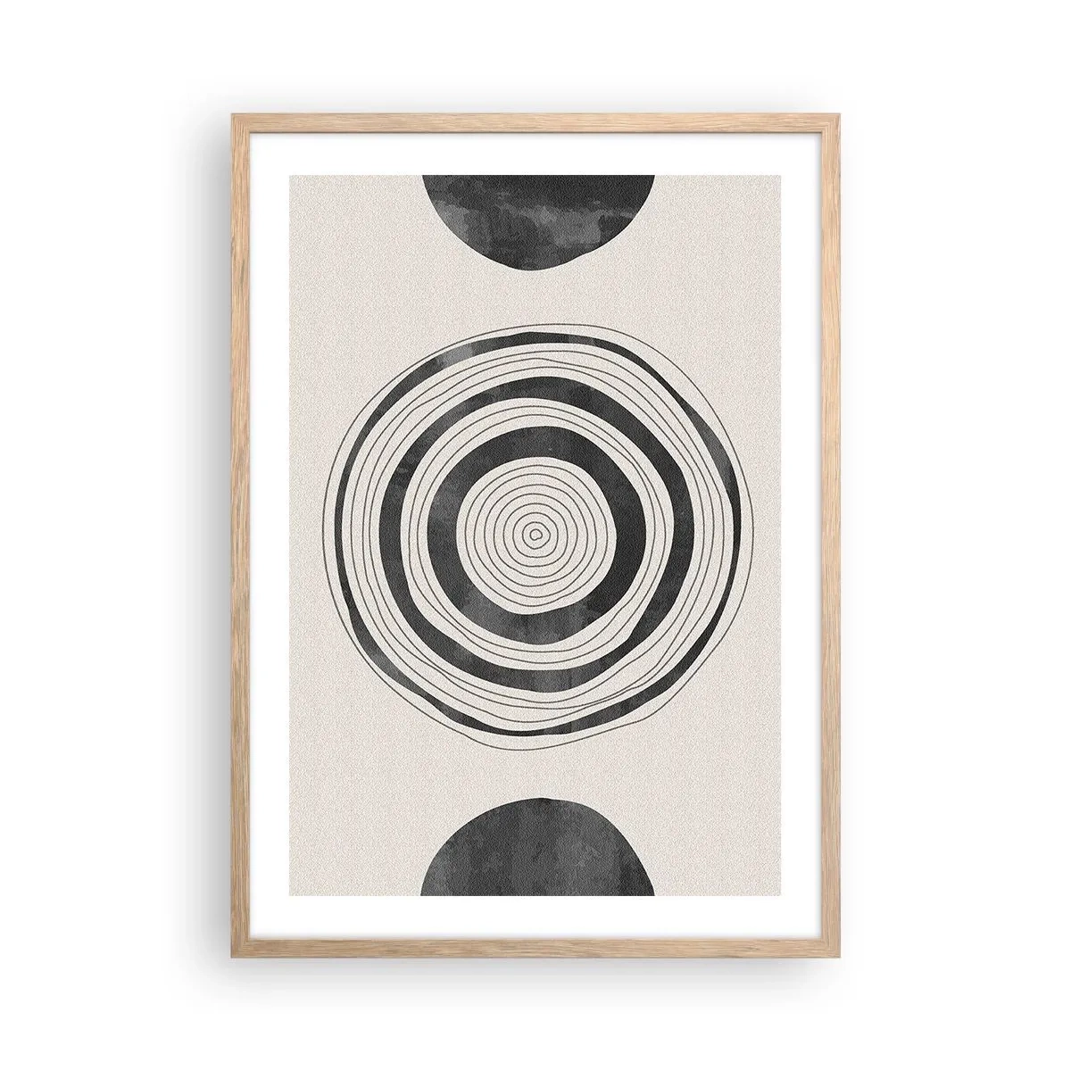 Plakat w ramie jasny dąb - Ważne to co pomiędzy - 50x70 cm