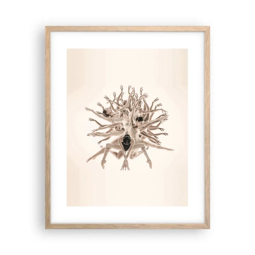 Plakat w ramie jasny dąb - Rozkwitanie w tańcu - 40x50 cm