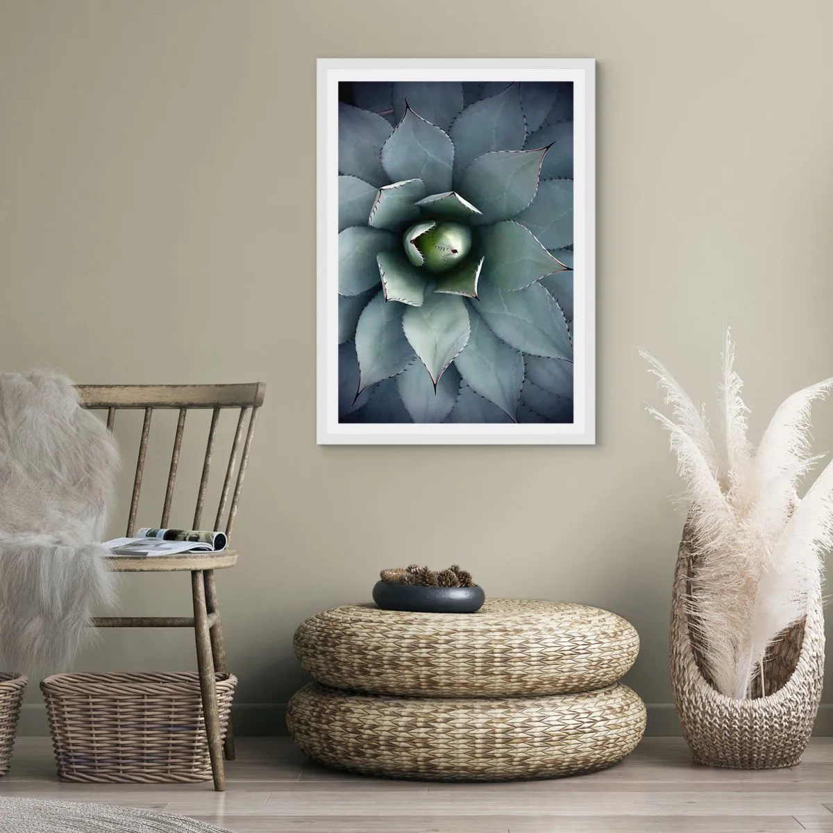 Plakat w białej ramie - Wabi i przestrzega - 30x40 cm