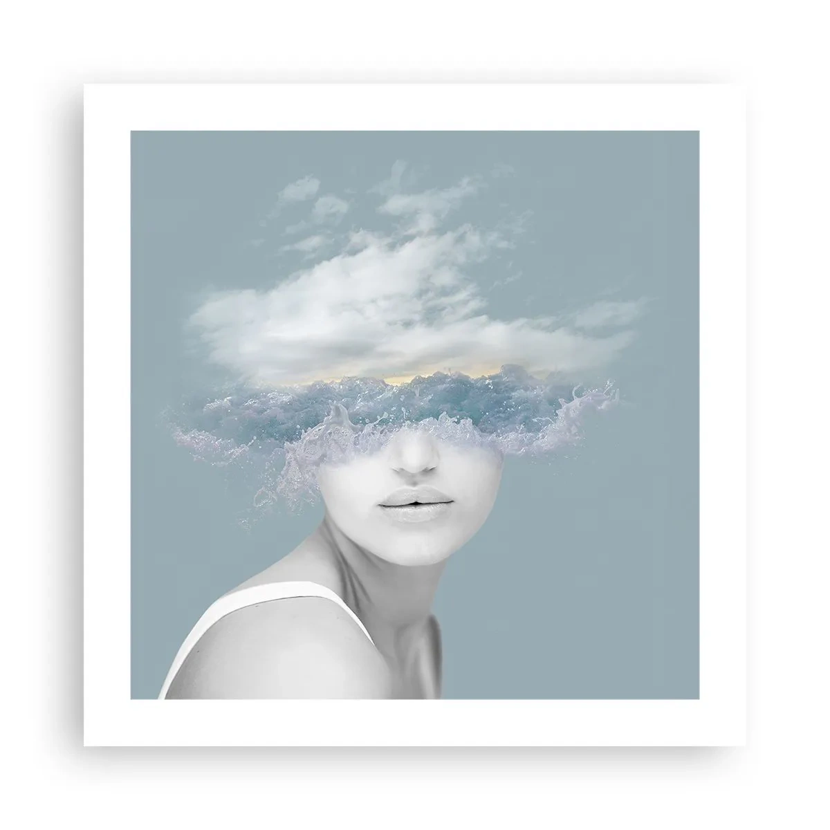 Plakat - Z głową w chmurach - 50x50 cm