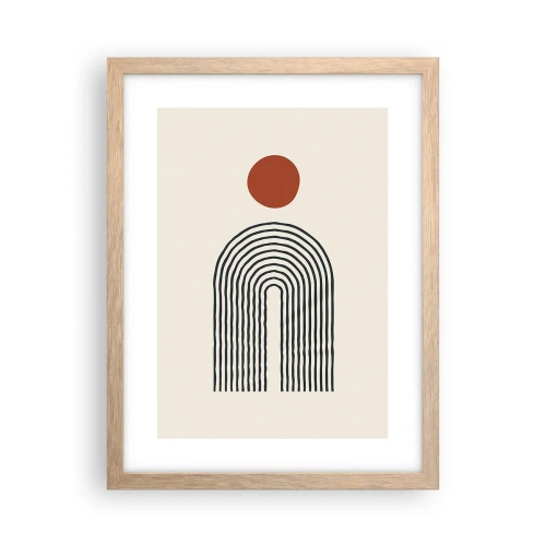 Plakat w ramie jasny dąb - Magnetyzm kształtów i barw - 30x40 cm