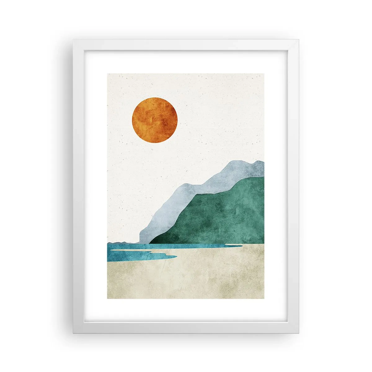 Plakat w białej ramie - Pejzaż jak należy - 30x40 cm