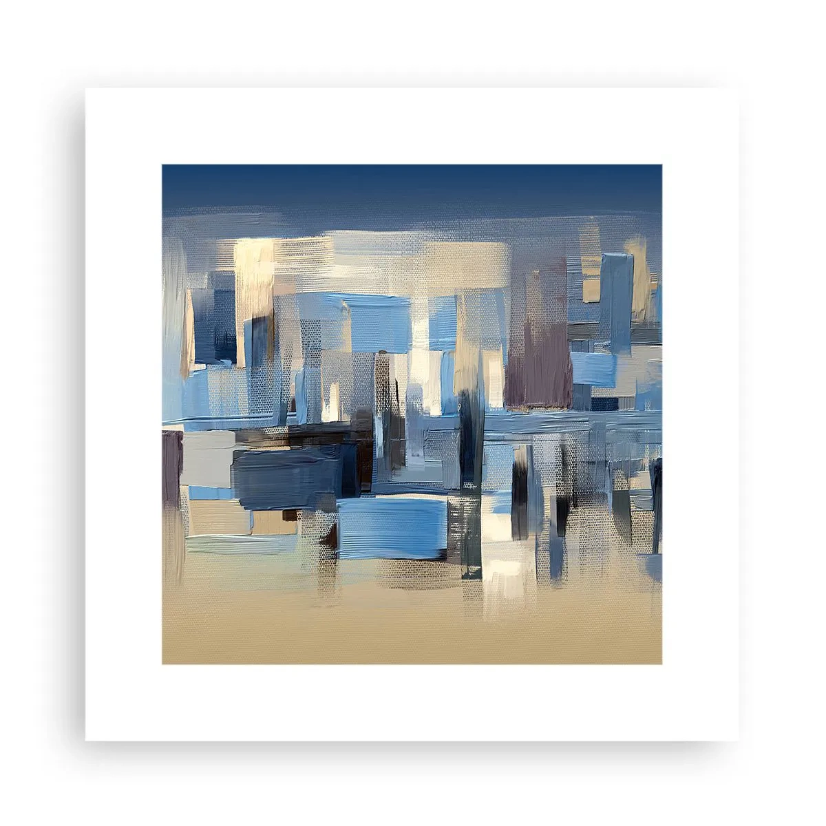 Plakat - Błękitna konstrukcja - 30x30 cm