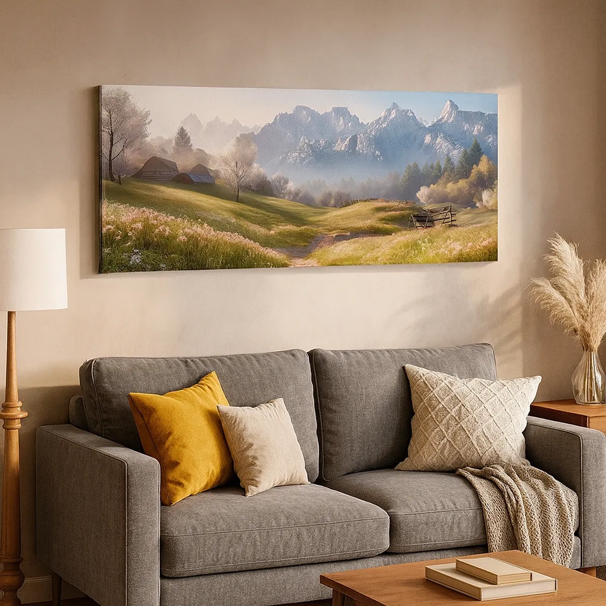 Obraz na płótnie - Sielska dolina - 30x30 cm