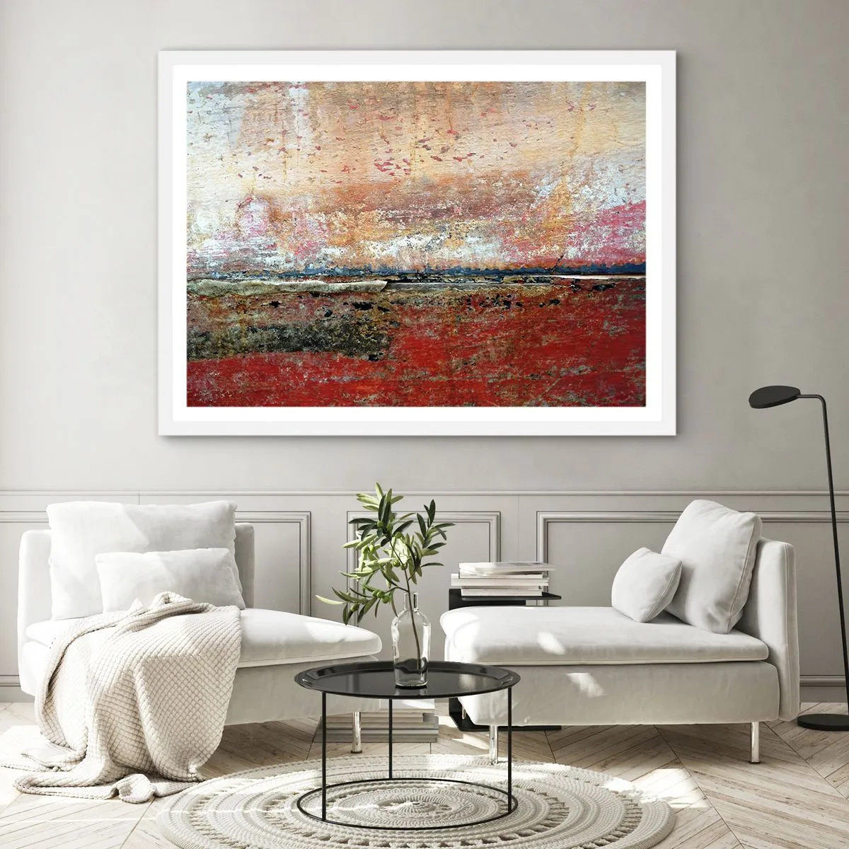 Plakat w białej ramie - Może to morze - 40x30 cm