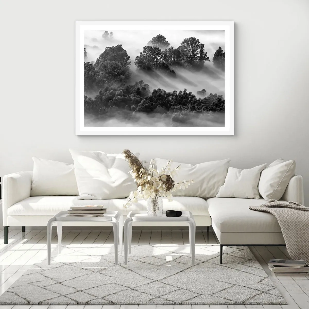 Plakat w białej ramie - Wstający ze snu - 91x61 cm