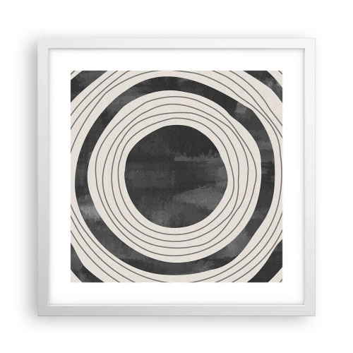 Plakat w białej ramie - W samo sedno - 40x40 cm