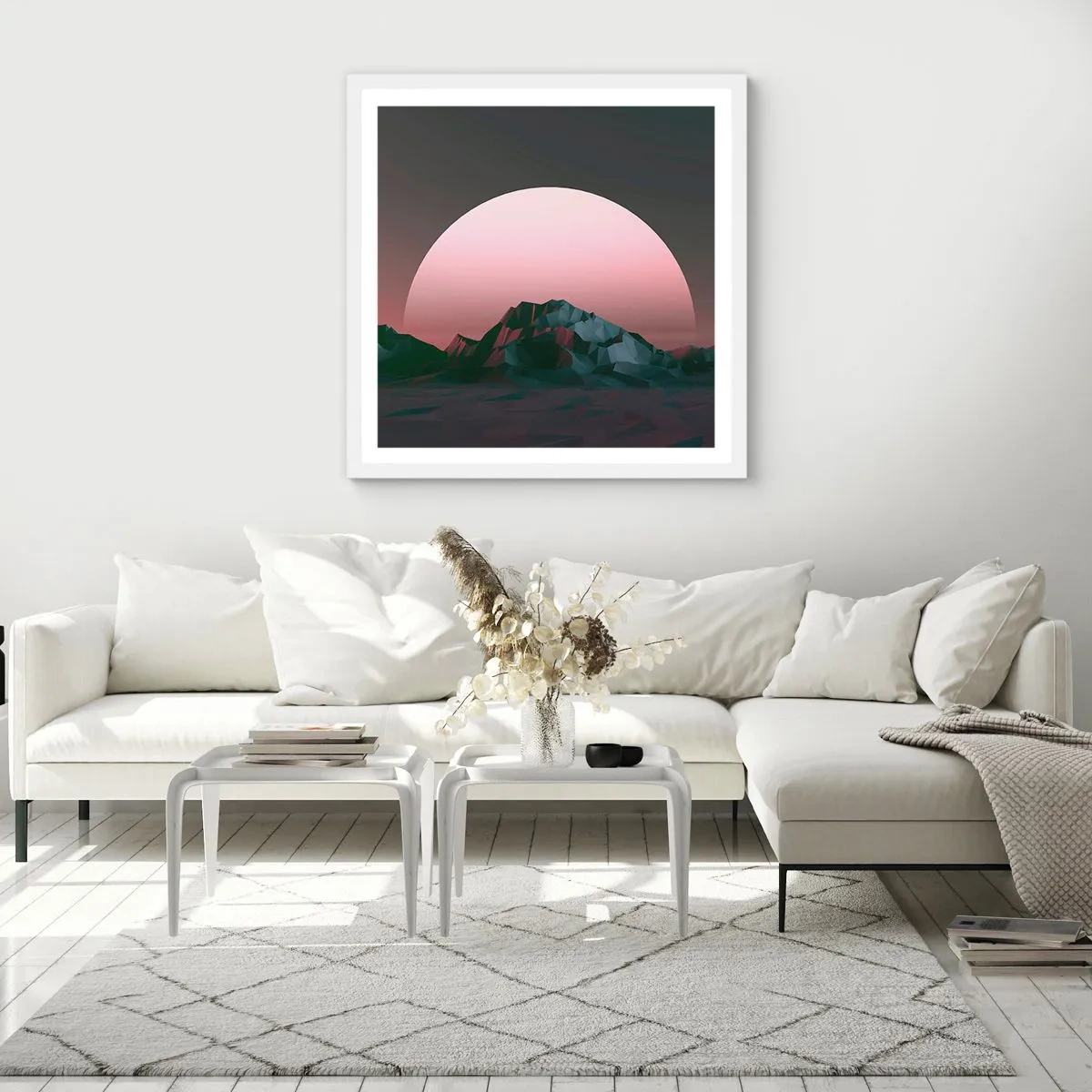 Plakat w białej ramie - W sąsiedniej galaktyce - 60x60 cm