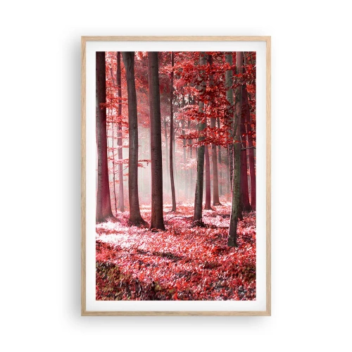 Plakat w ramie jasny dąb - Czerwony równie piękny - 61x91 cm