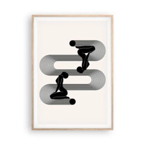 Plakat w ramie jasny dąb - Zmysłowa symetria - 70x100 cm