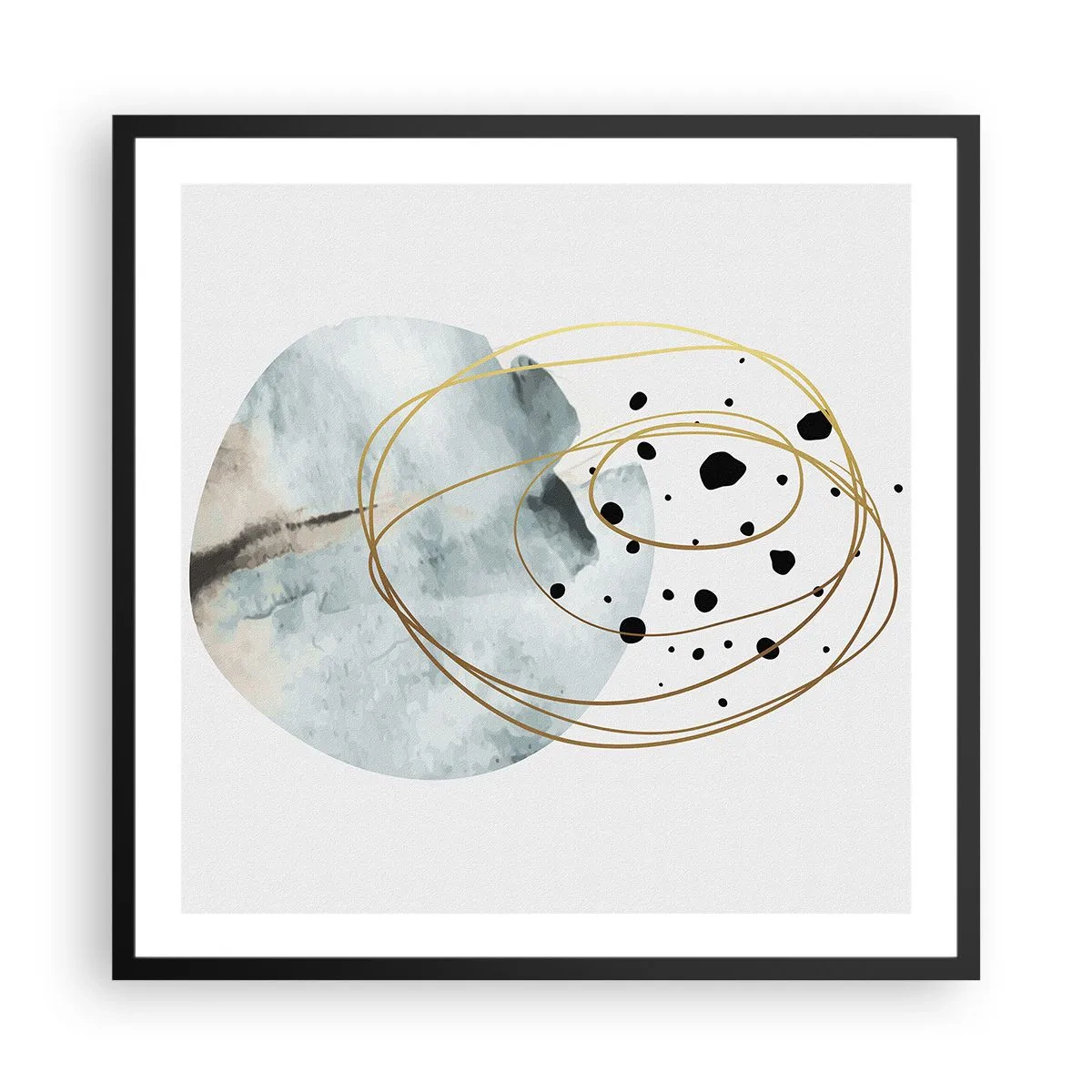 Plakat w czarnej ramie - W objęciach przestrzeni - 60x60 cm