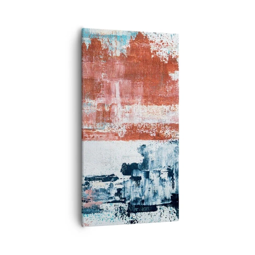 Obraz na płótnie - Abstrakcyjne pół na pół - 55x100 cm