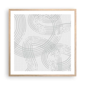 Plakat w ramie jasny dąb - Nie ma prostej drogi - 60x60 cm