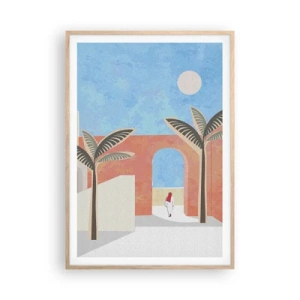 Plakat w ramie jasny dąb - Arabski dzień - 70x100 cm