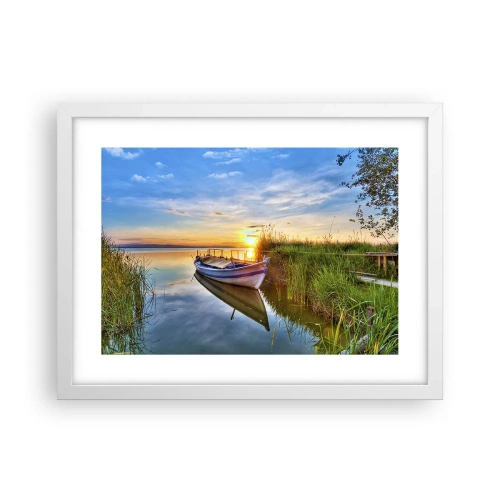 Plakat w białej ramie - Zatoczka spełnionych marzeń - 40x30 cm