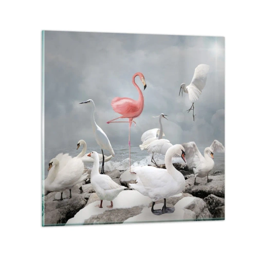 Obraz na szkle - Skąd się tu wziąłem? - 70x70 cm