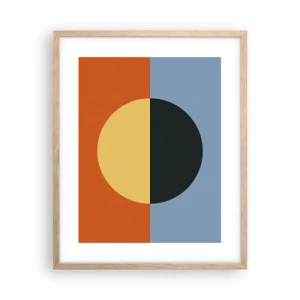 Plakat w ramie jasny dąb - Kompozycja ciepła i chłodu - 40x50 cm