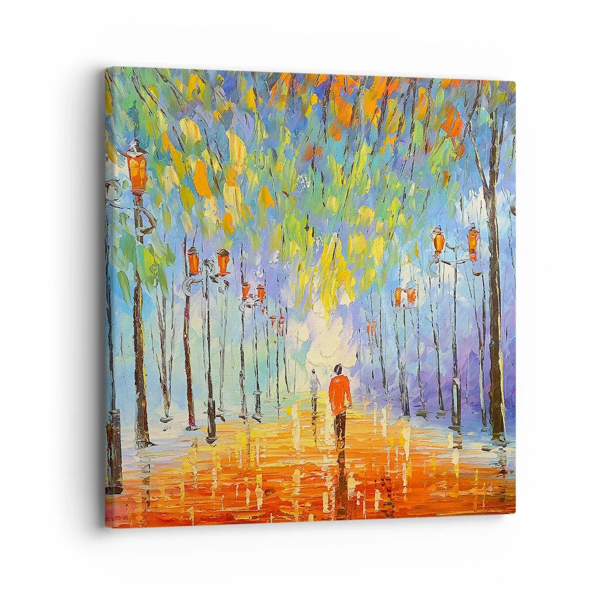 Obraz na płótnie - Nocna piosenka deszczu - 30x30 cm