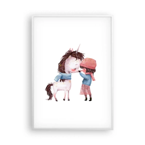 Plakat w białej ramie - Zimowa opowieść - 70x100 cm