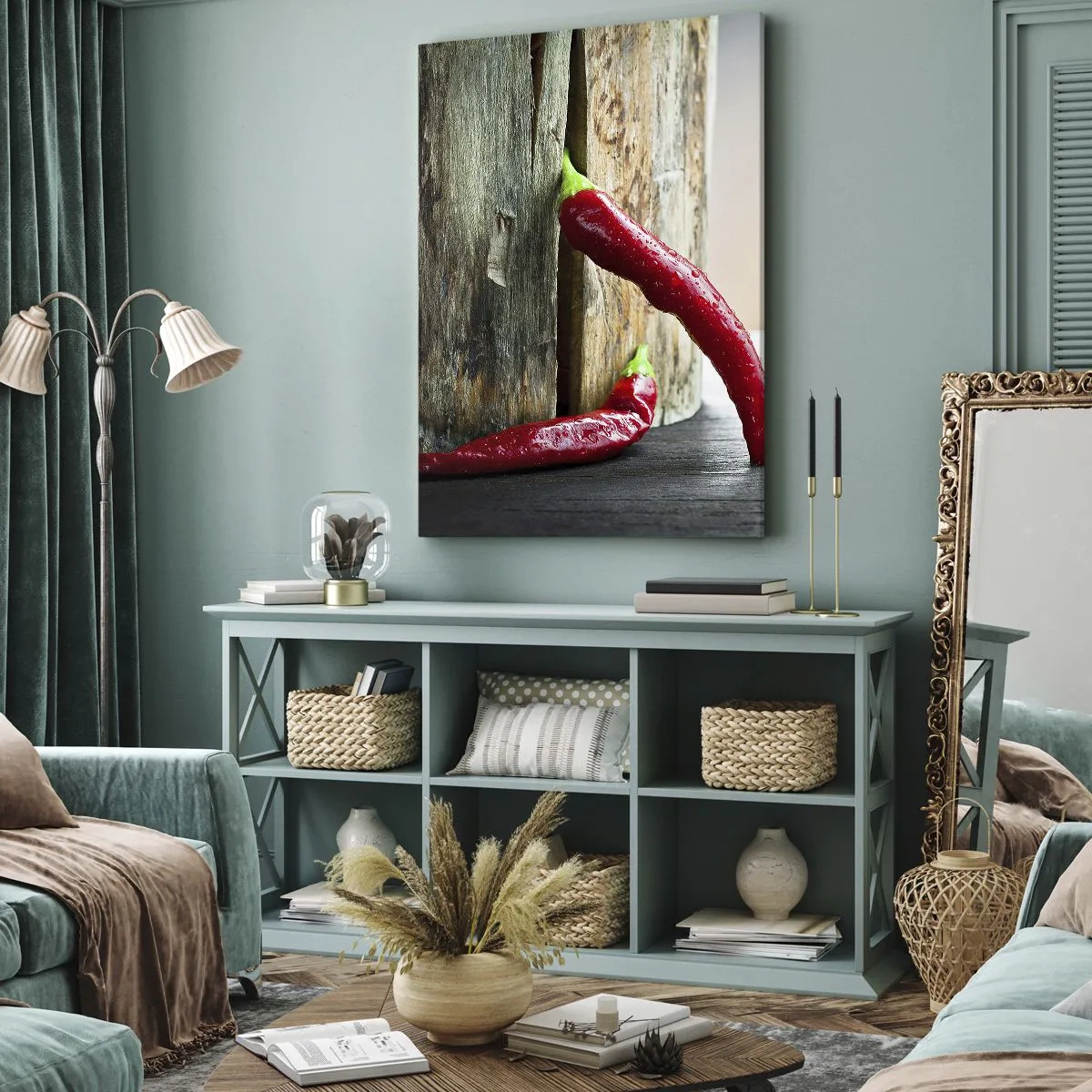 Obraz na płótnie - Red hot chili peppers - 65x120 cm