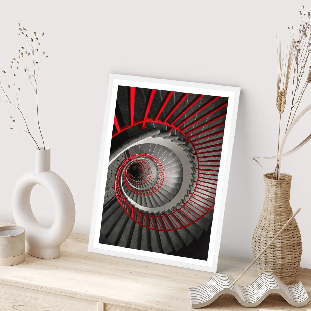 Plakat w białej ramie - Zabawy architektury - 50x70 cm