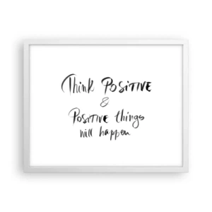 Plakat w białej ramie - Jak żyć? - 50x40 cm