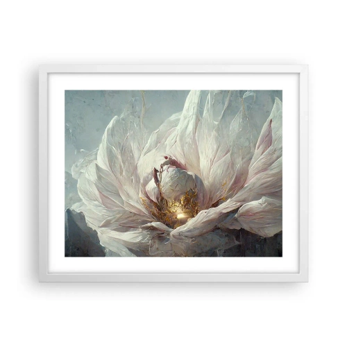 Plakat w białej ramie - Rozkwita raz na sto lat - 50x40 cm