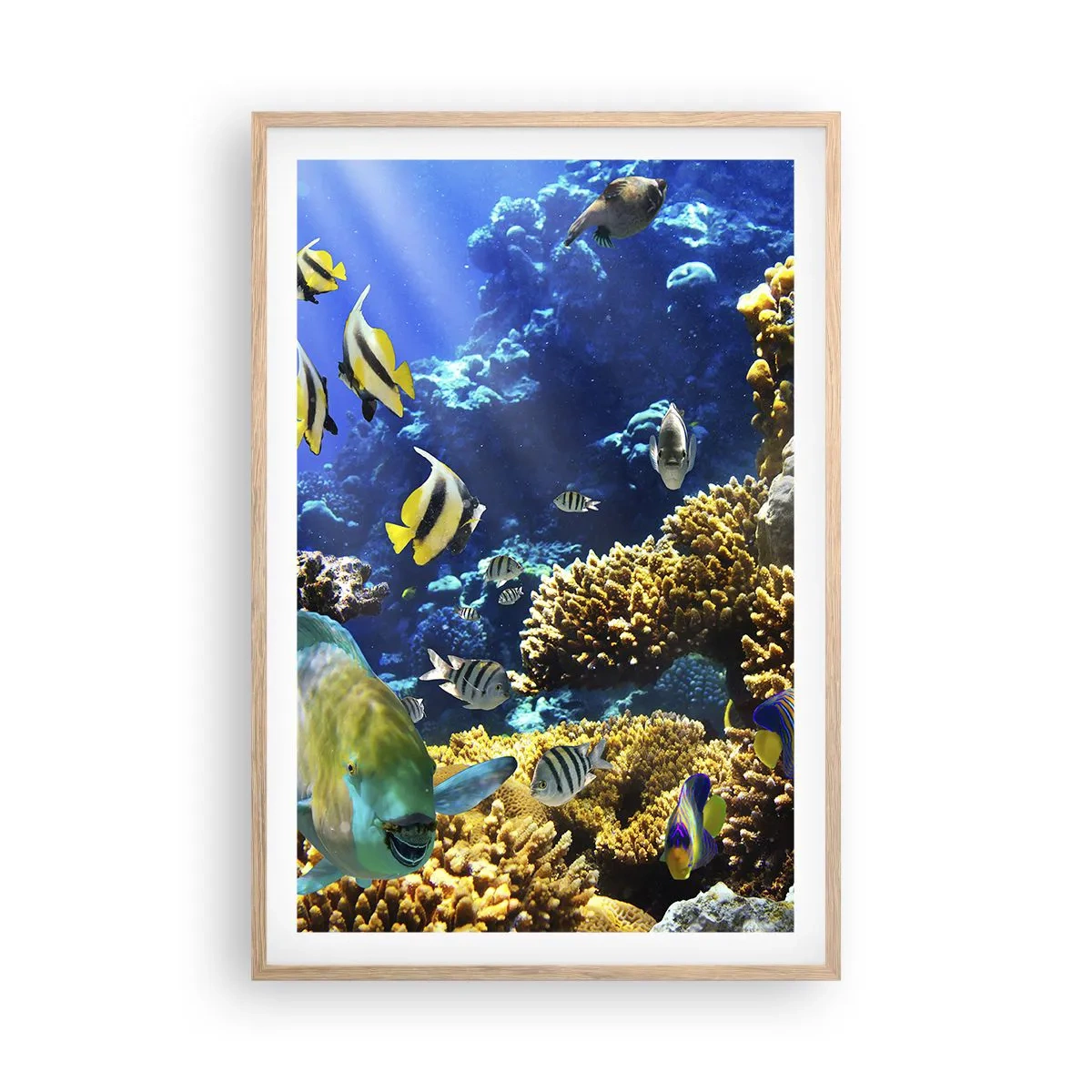 Plakat w ramie jasny dąb - Duży ruch na wakacyjnym szlaku - 61x91 cm