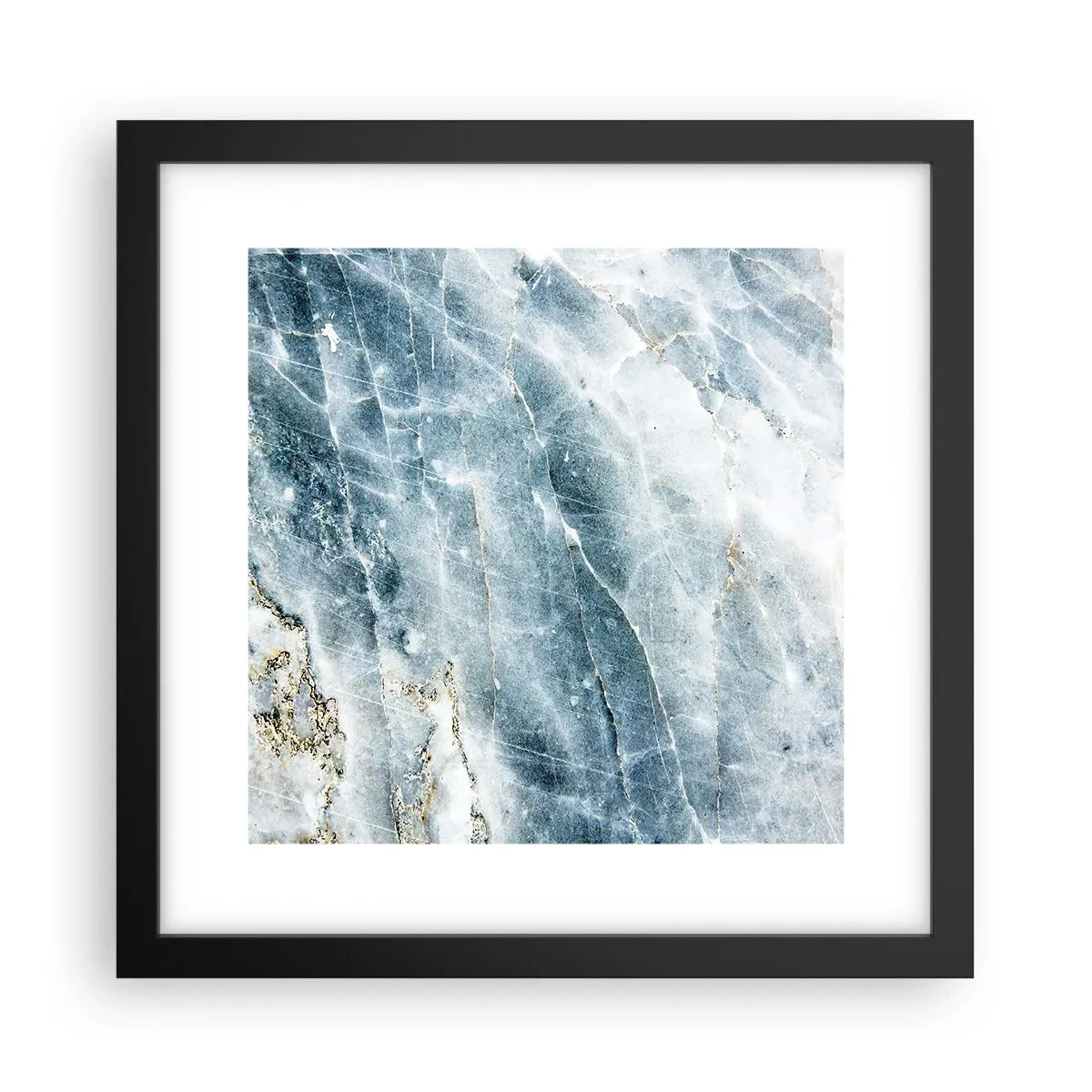 Plakat w czarnej ramie - Lodowy świat - 30x30 cm