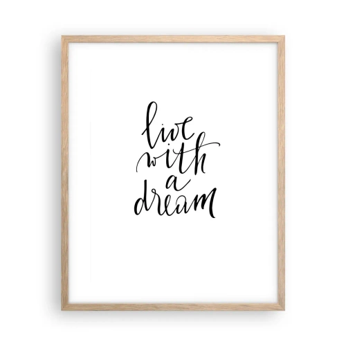 Plakat w ramie jasny dąb - Of course - 40x50 cm