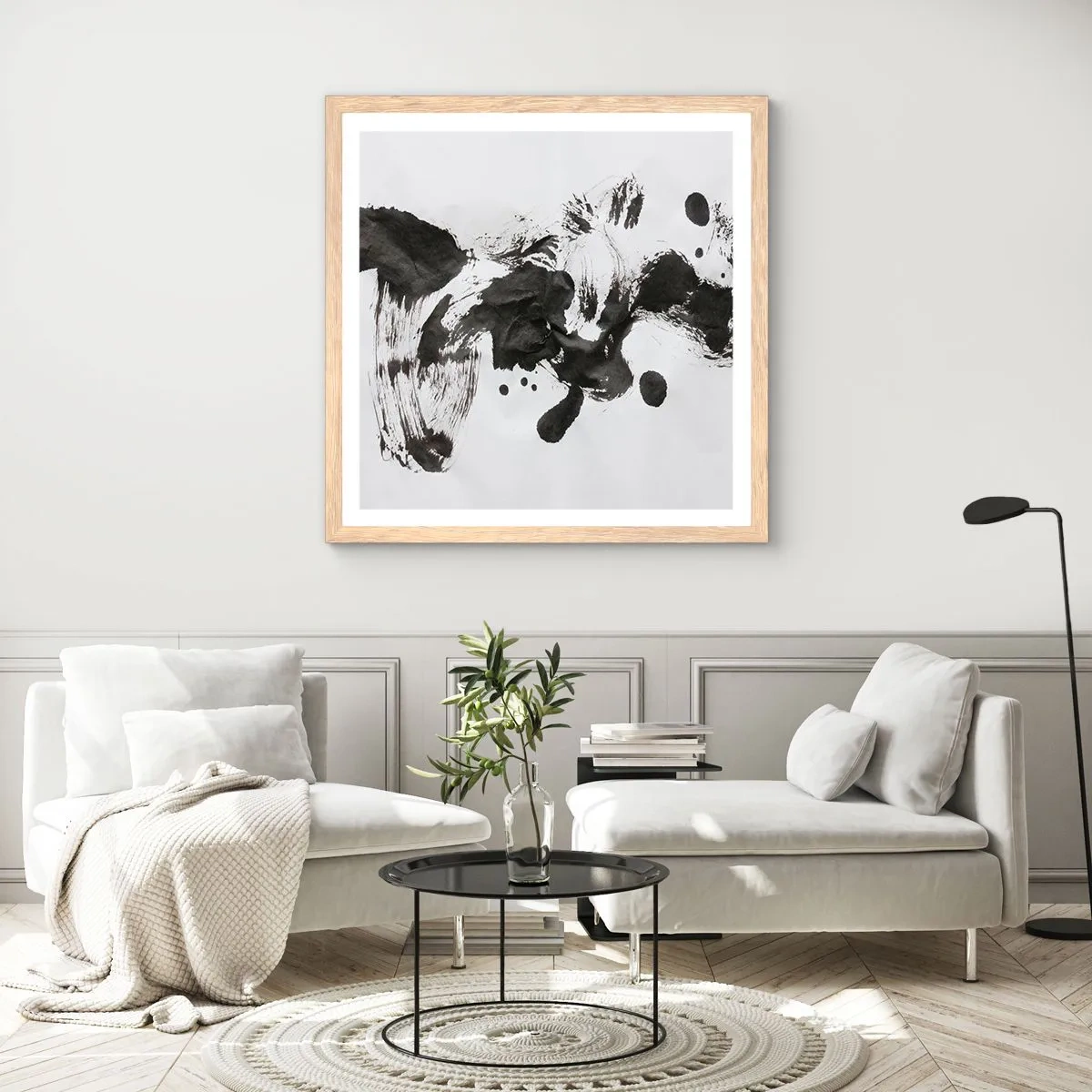 Plakat w ramie jasny dąb - W szaleństwie metoda? - 50x50 cm