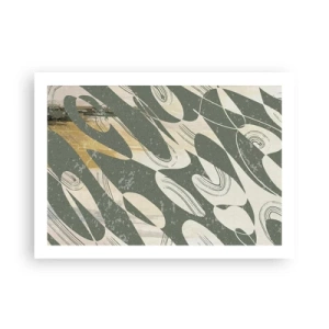 Plakat - Abstrakcja zrytmizowana - 70x50 cm