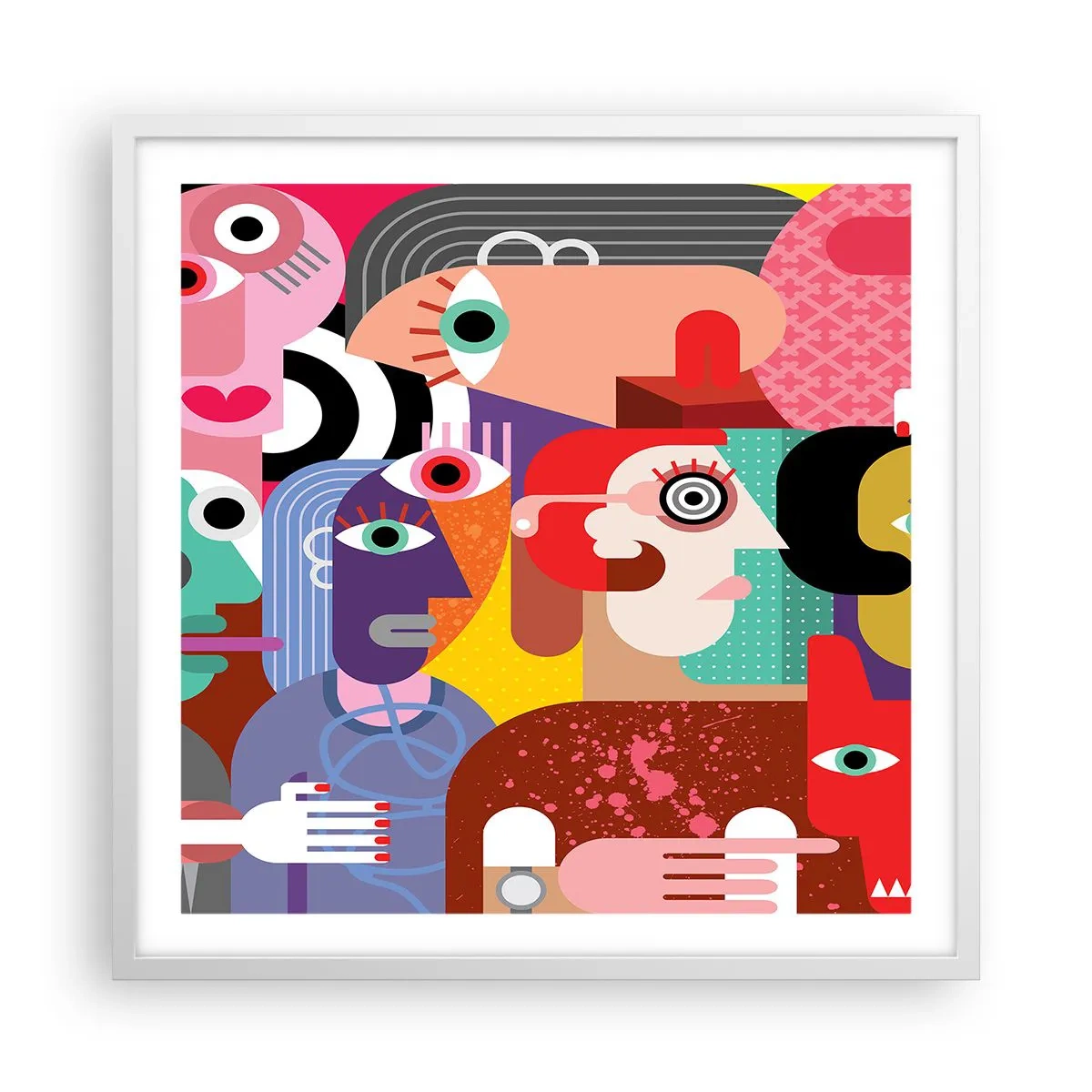 Plakat w białej ramie - My od pana Picassa - 60x60 cm