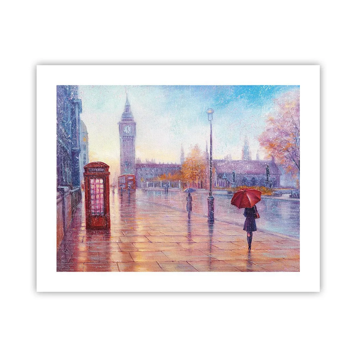 Plakat - Londyński jesienny dzień - 50x40 cm