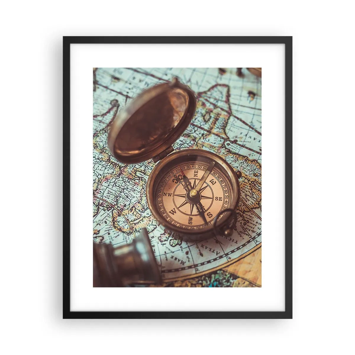 Plakat w czarnej ramie - Dla poszukiwacza przygód - 40x50 cm