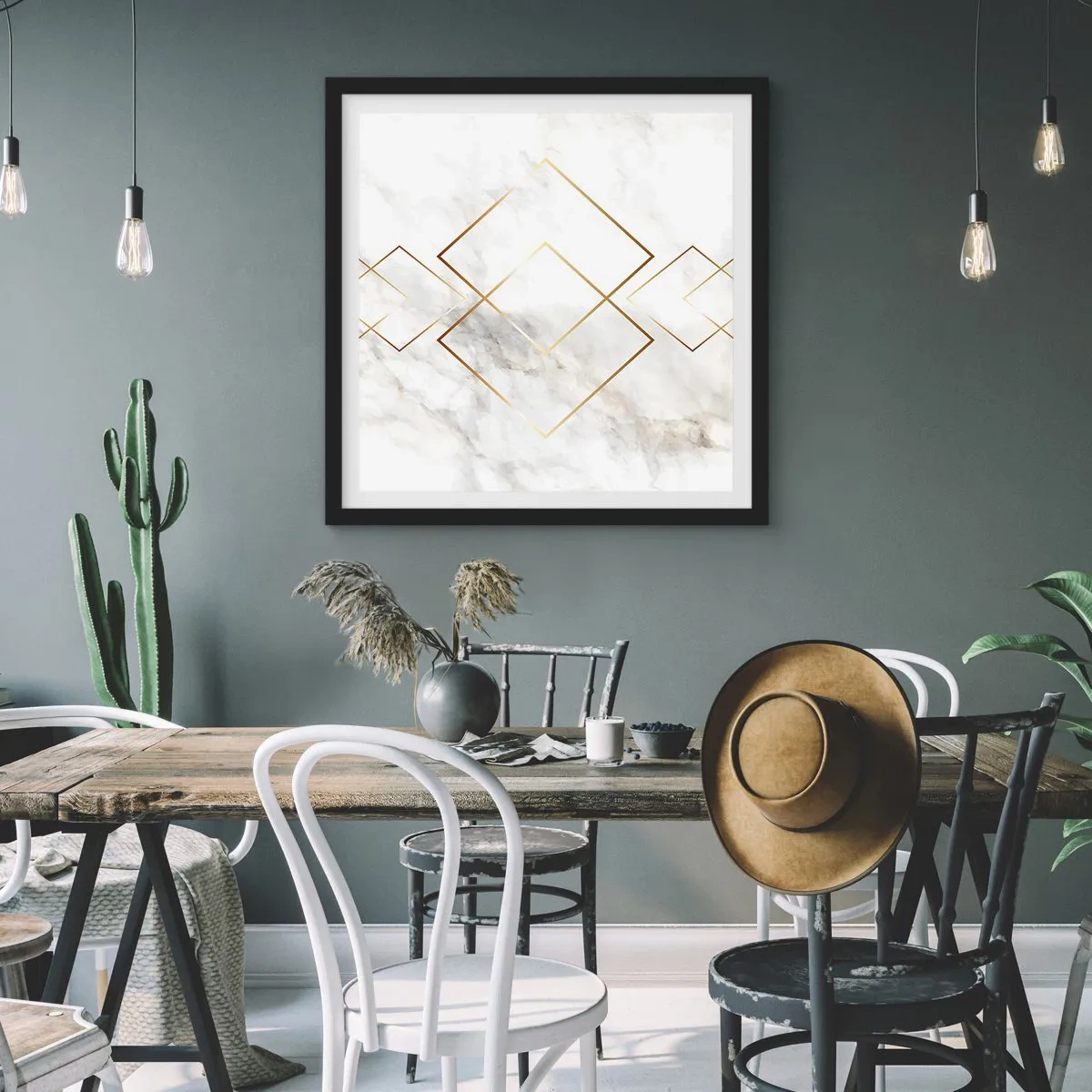 Plakat w czarnej ramie - Widok na nieskończoność - 60x60 cm