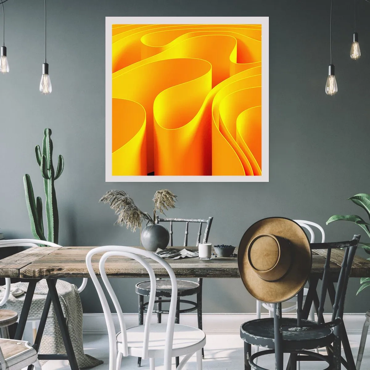 Plakat - Jak fale słońca - 40x40 cm