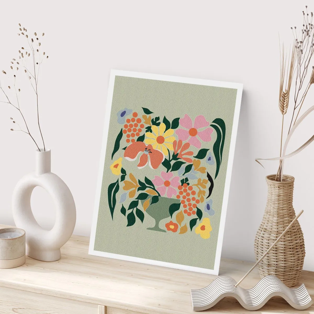 Plakat - Bukiet kipiący życiem - 70x100 cm