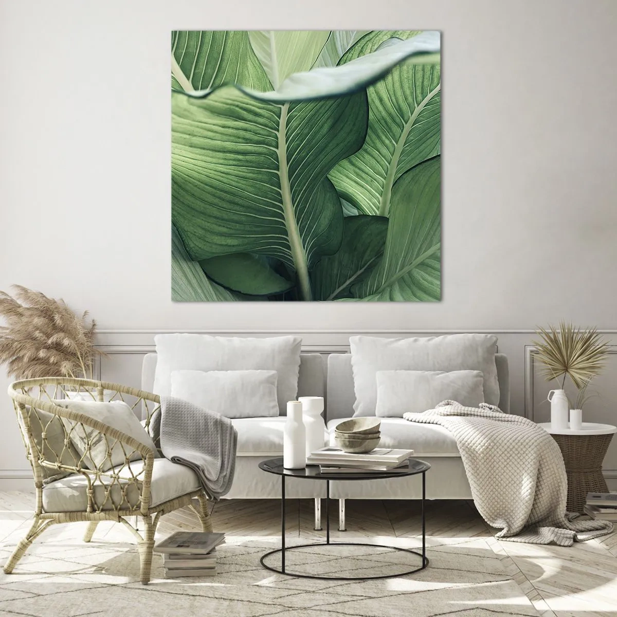 Obraz na szkle - Życie intensywnie zielone - 60x60 cm