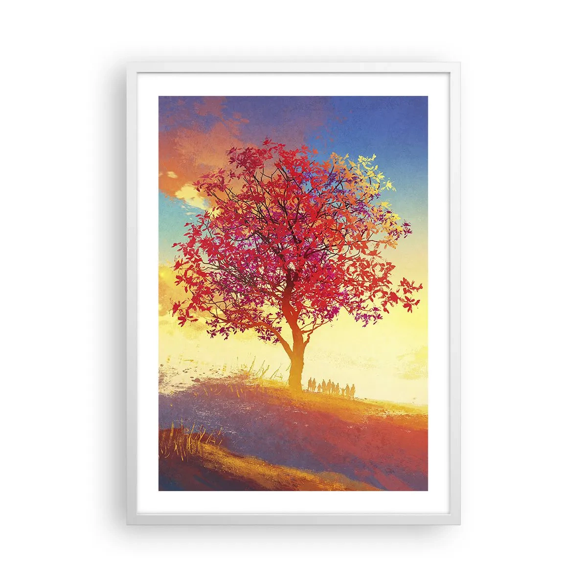 Plakat w białej ramie - Pielgrzym u celu - 50x70 cm