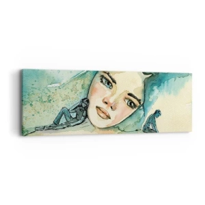 Obraz na płótnie - Am I blue? - 90x30 cm