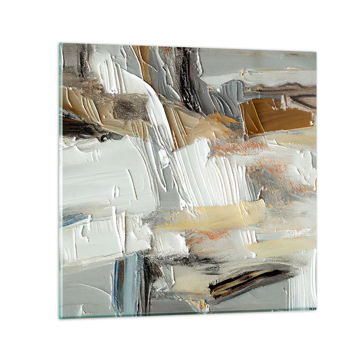 Obraz na szkle - Barwne nawarstwienia - 30x30 cm